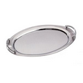 Oval 18/10 Stainless Steel Non-Tarnish Tray with Handles